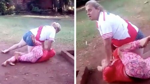 Madre golpea a su hija n.