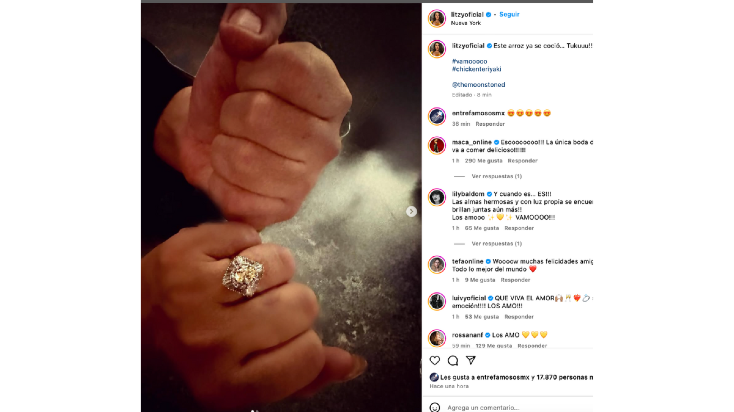 Litzy y chef Poncho Cadena