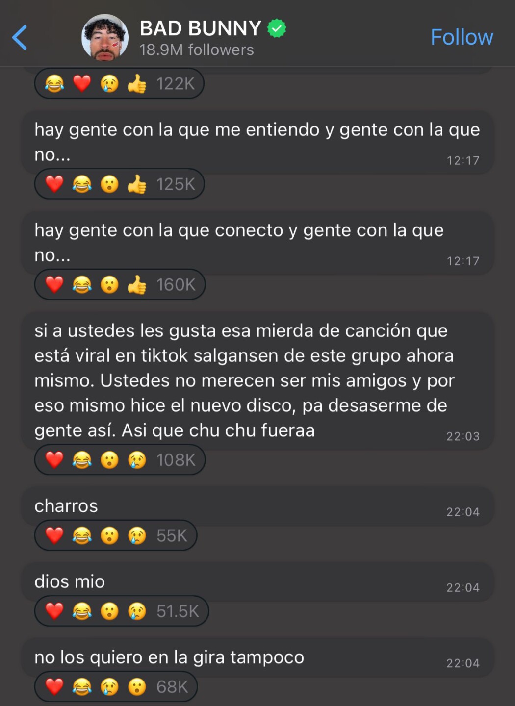 Bad Bunny furioso contra fans tras viralizarse canción creada con IA; “No los quiero en la gira”