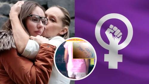 8M: Alexa Hoffman acude a la marcha feminista