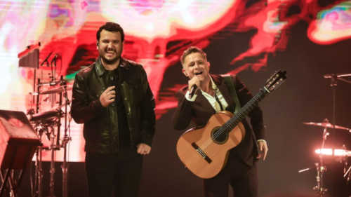 Alejandro Sanz y Eden Muñoz en el Carnaval de Mazatlán 2025
