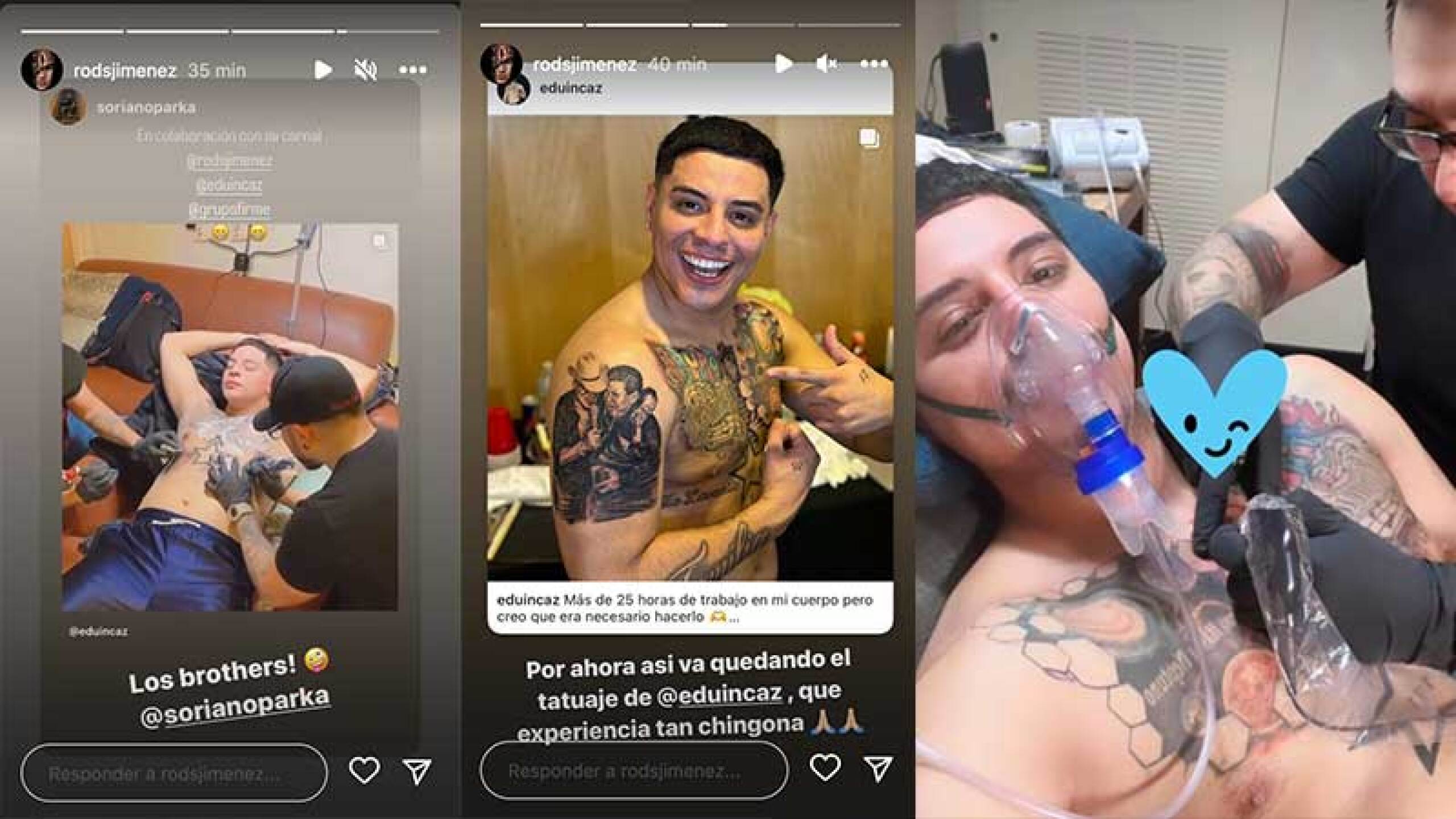 Eduin Caz tiene más de seis tatuajes