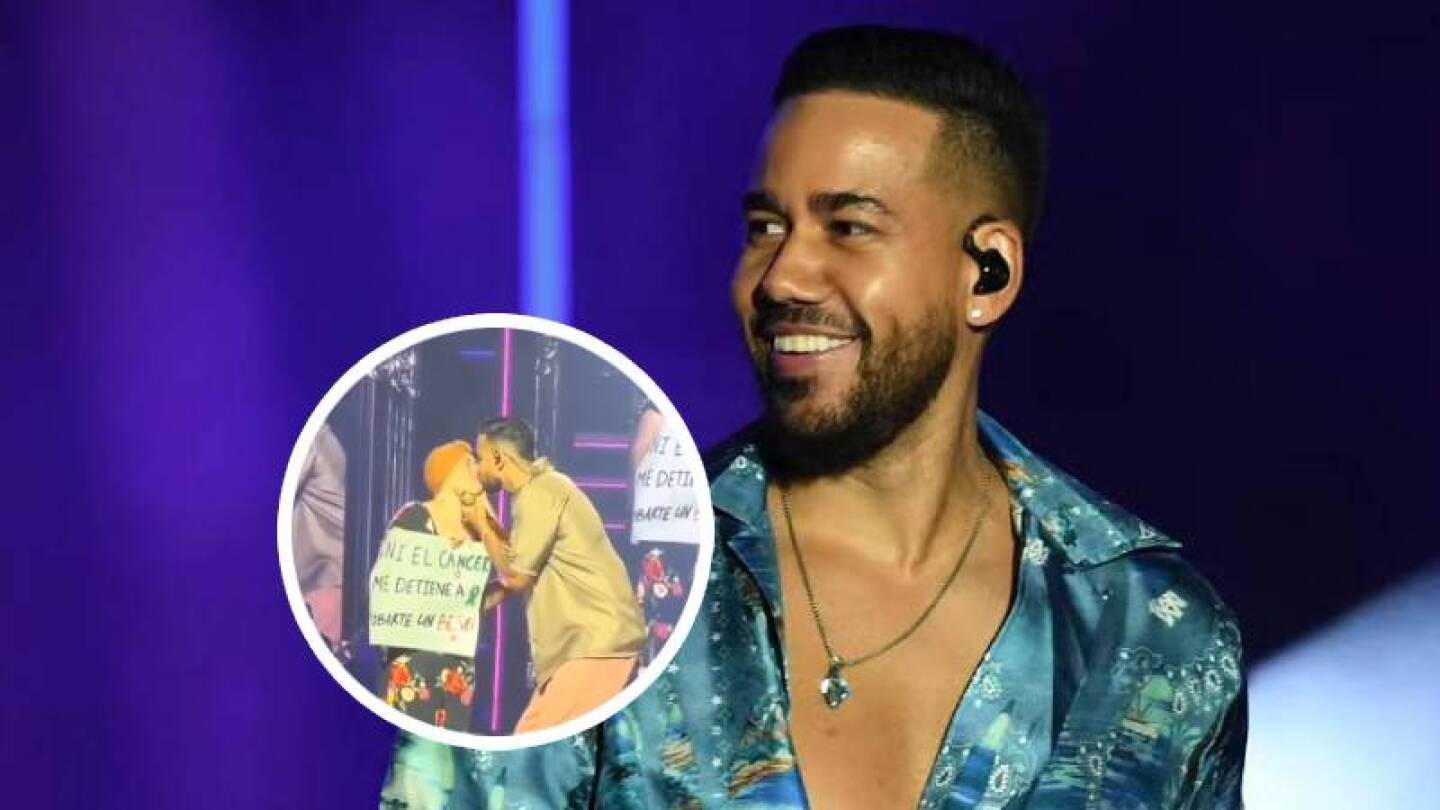 Romeo Santos besa a fan con cáncer