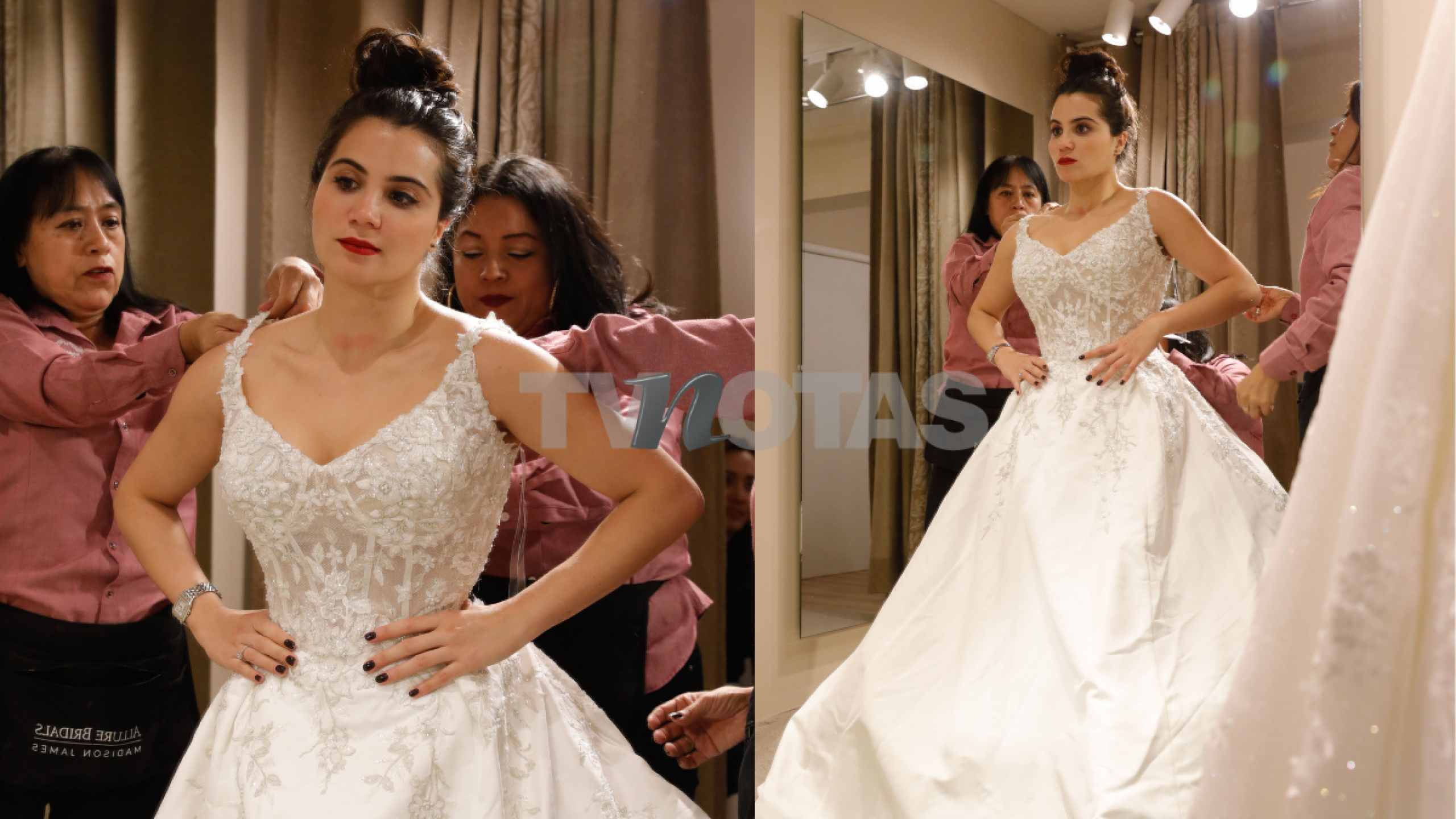 Cinthia Aparicio vestida de novia