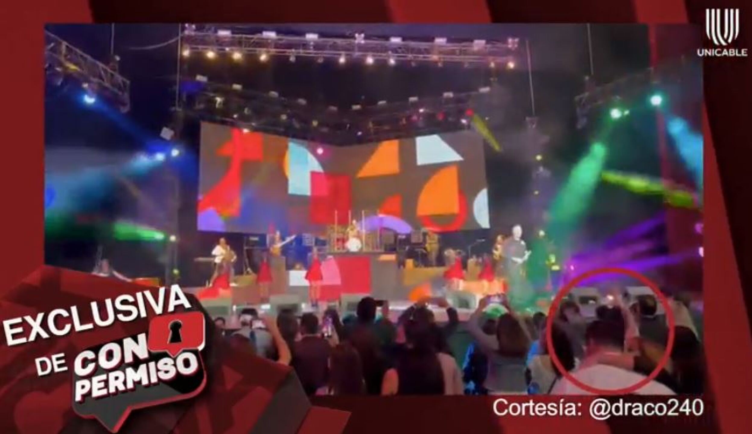 Geraldine Bazán y Alejandro Nones, de romance en concierto de Río Roma