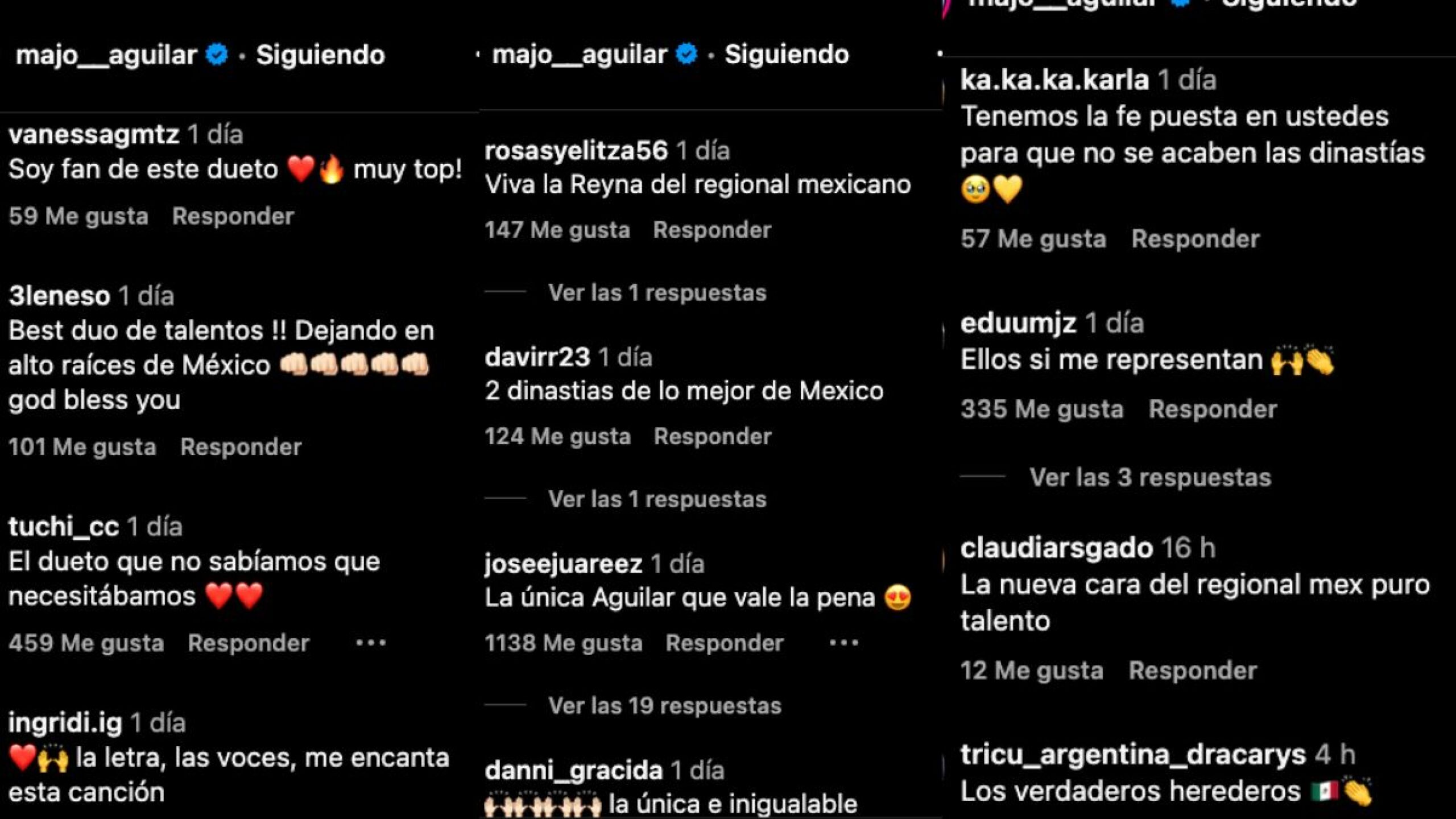 Comentarios en redes sociales