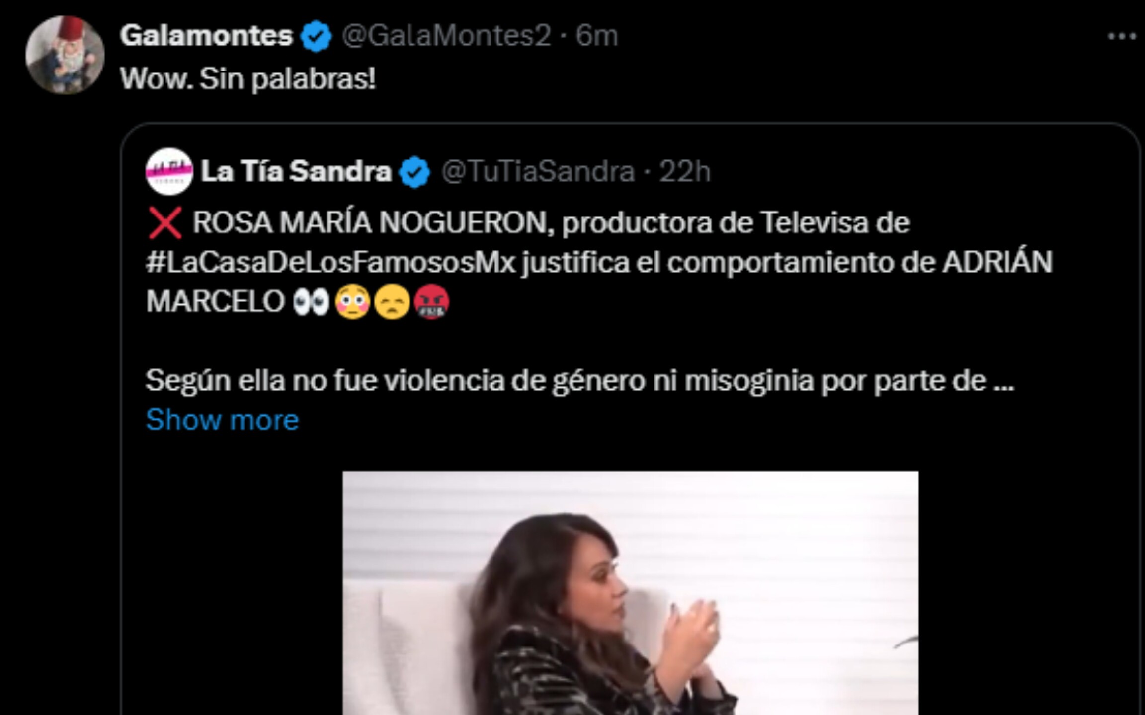 Gala Montes opina de la entrevista a Rosa María Nogueron