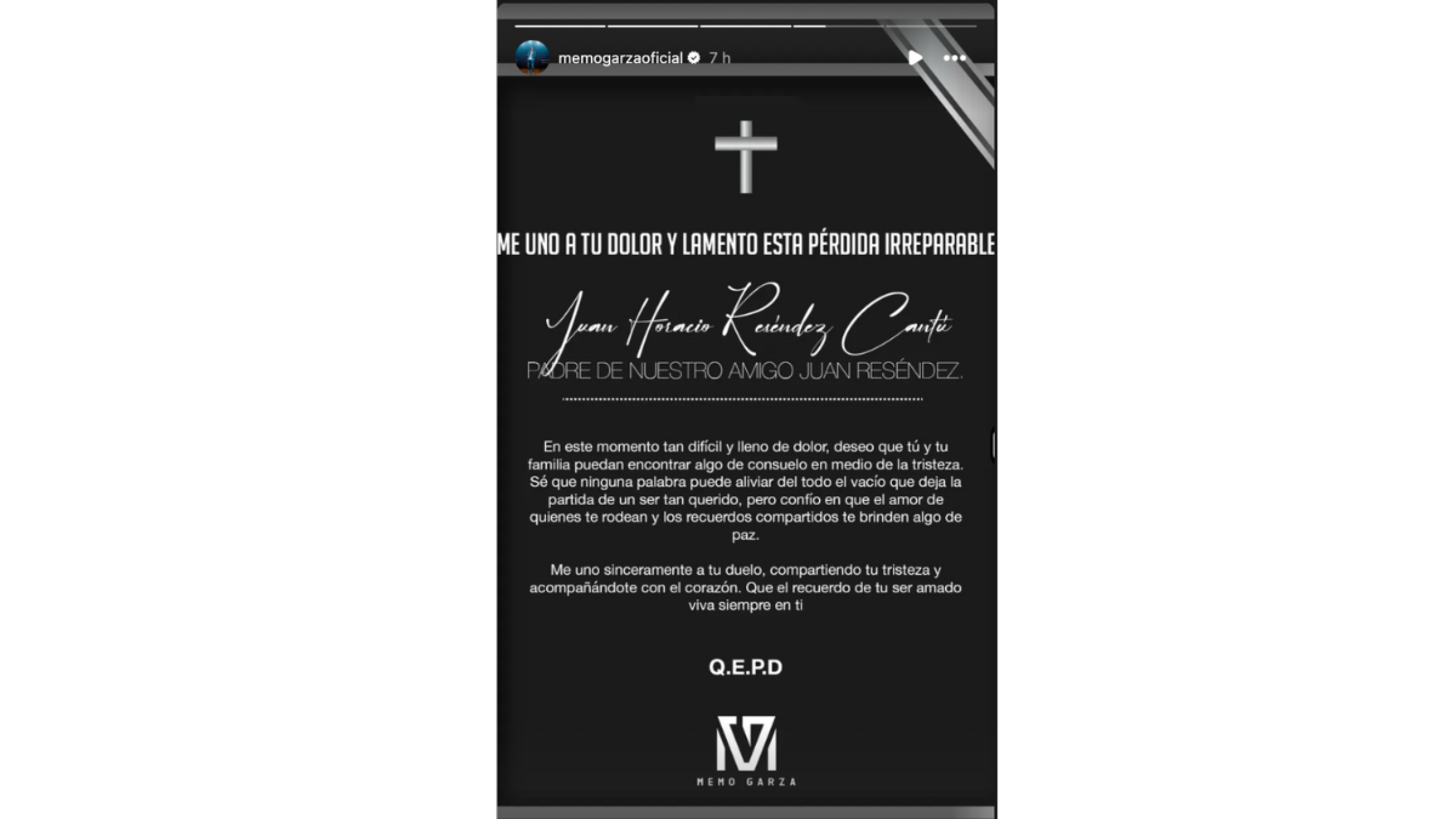 ¿Quién falleció y por qué Memo Garza está de luto?