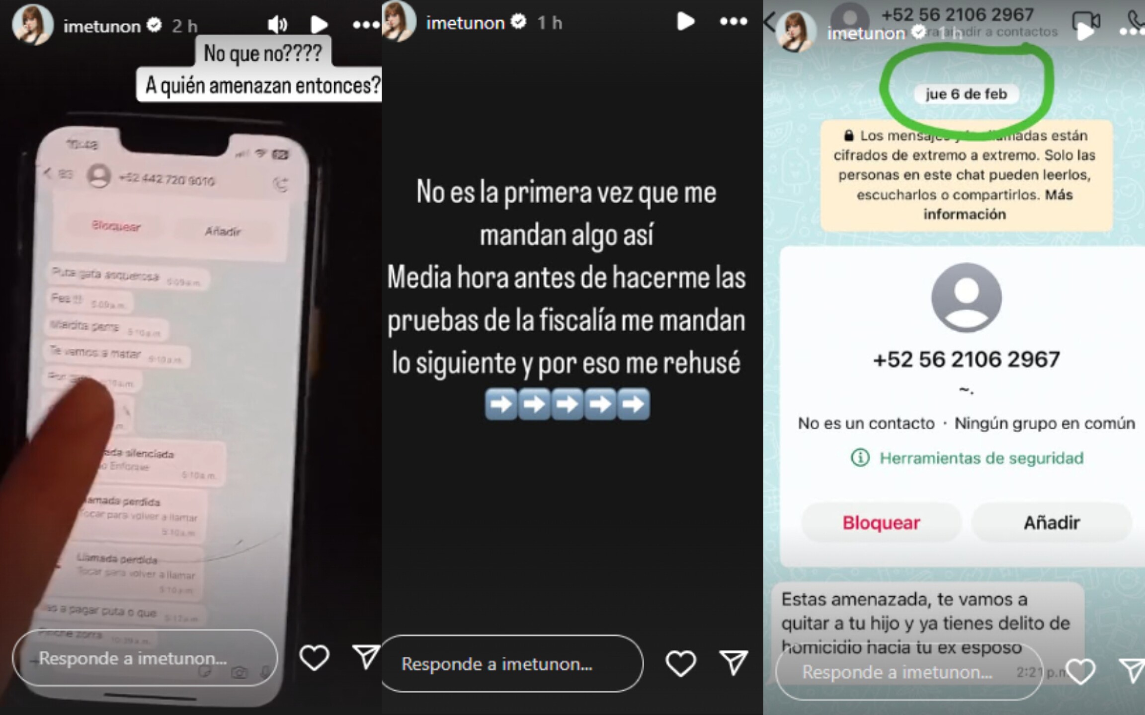 Amenazas contra Imelda Tuñón