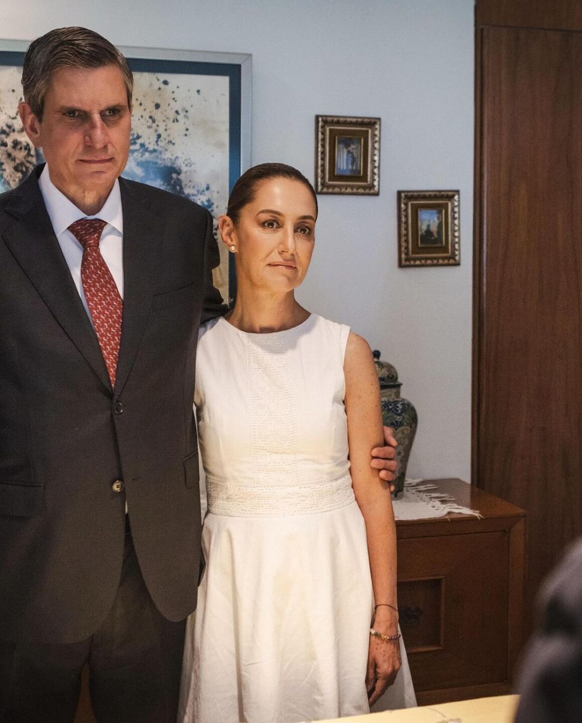 Sheinbaum y su esposo boda civil
