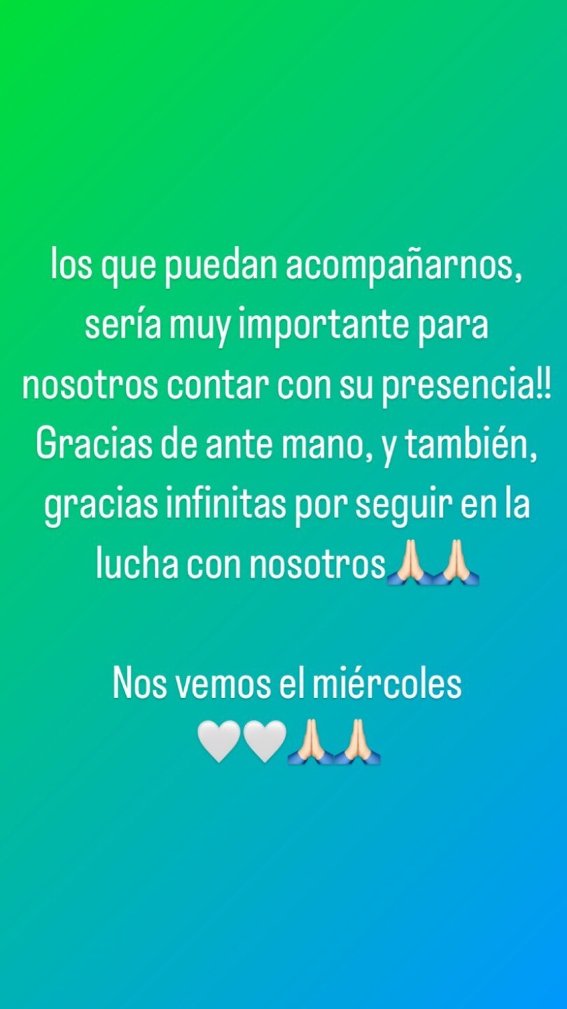 Daniela Parra convoca a una marcha a favor de la su padre