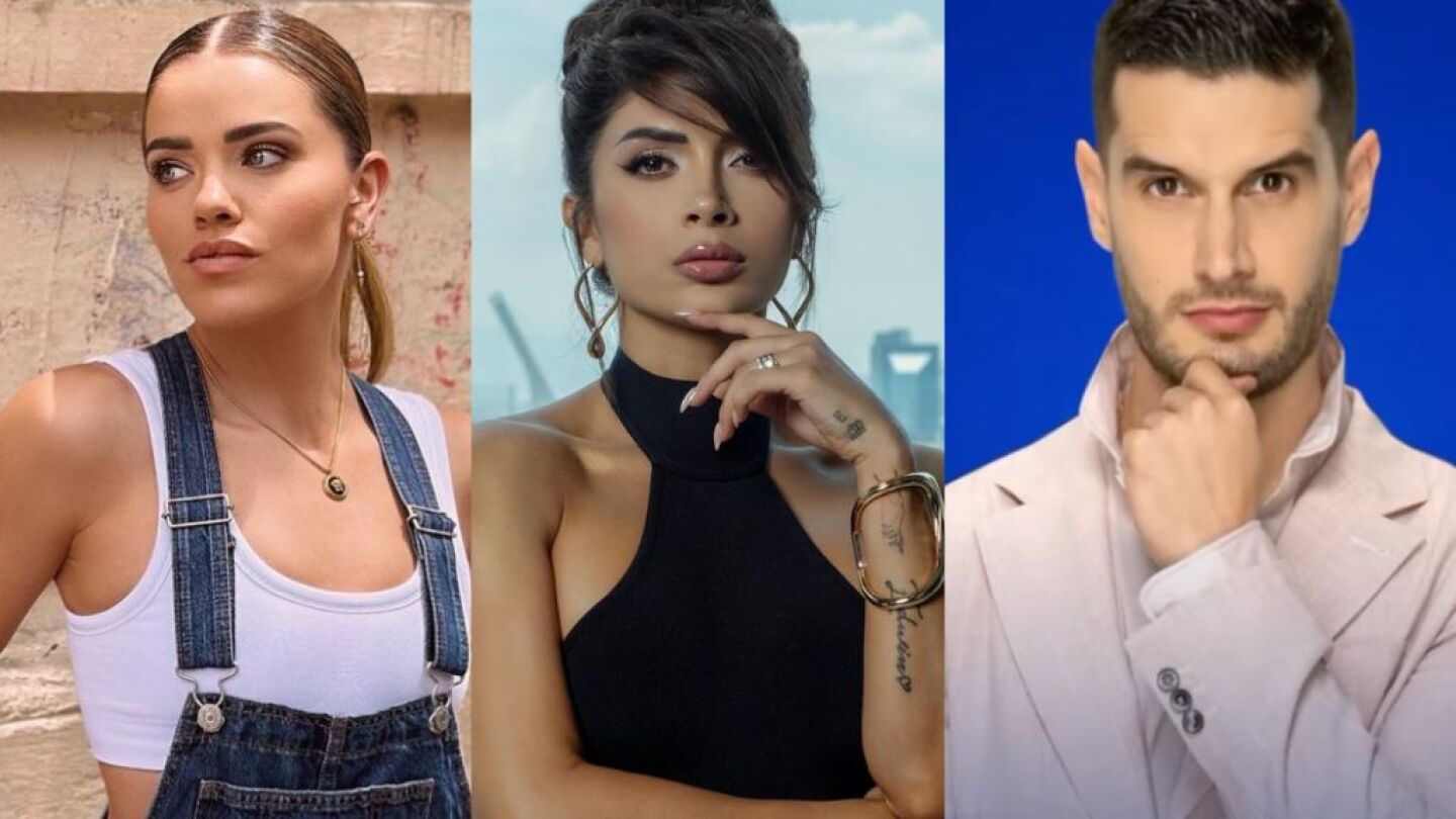 Thalí García, Kimberly Flores y Adrián Marcelo
