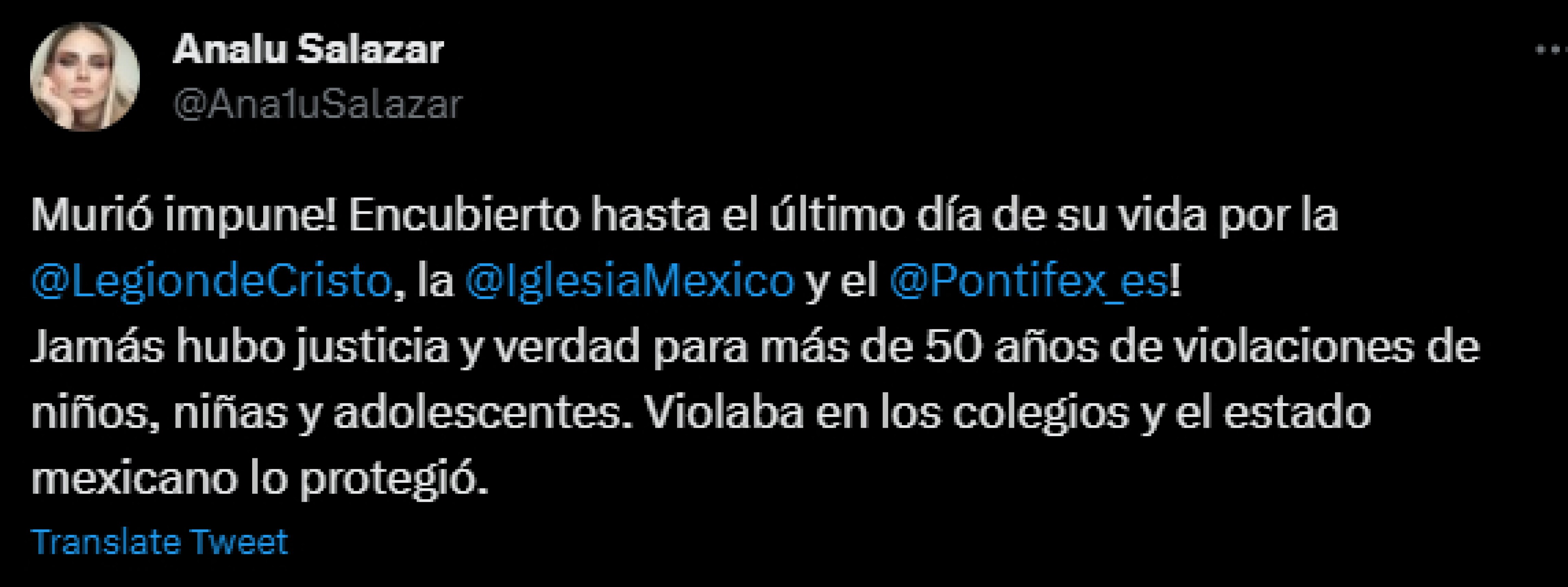 Ana Lucía lamenta que Fernando Martínez no haya enfrentado a la justicia