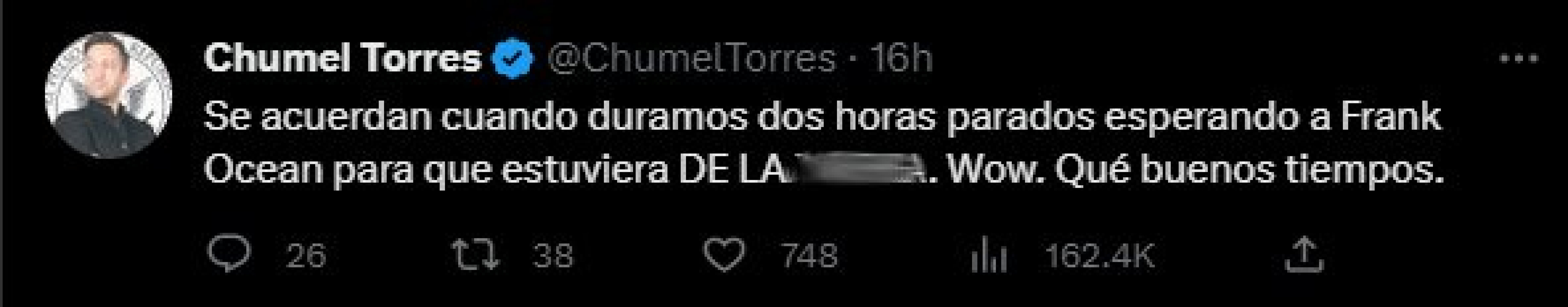 Chumel Torres critica a Frank Ocean