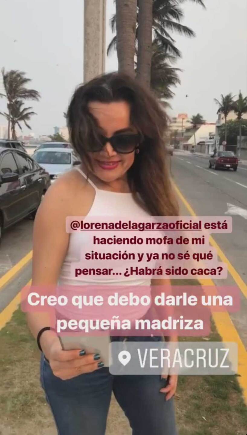 La actriz lanzó la advertencia a Lorena a través de redes sociales.