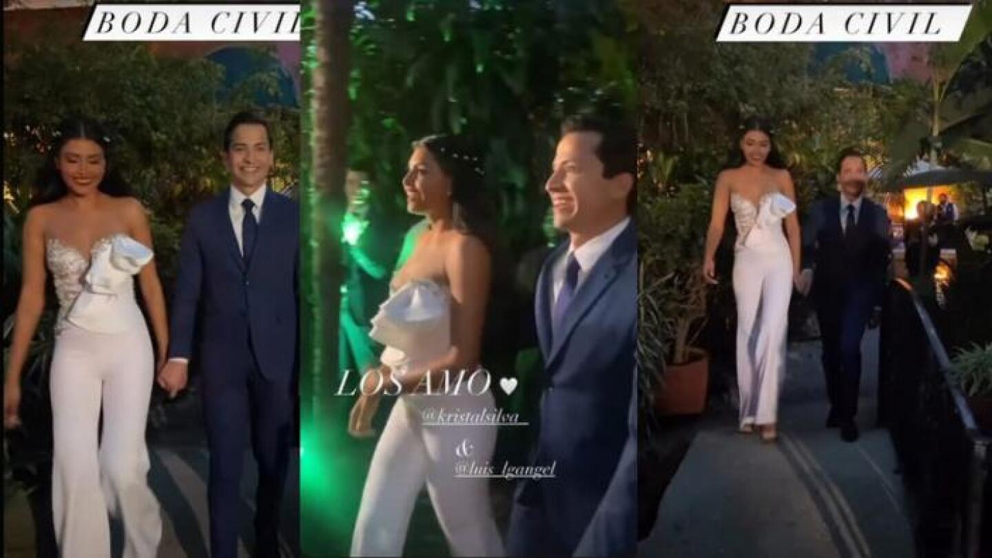¡Por fin! Kristal Silva se casó por el civil con Luis Ángel