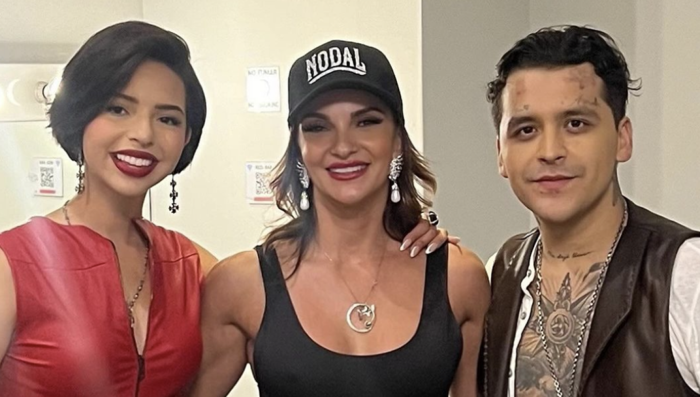 Mariana Seoane con Ángela Aguilar y con Christian Nodal