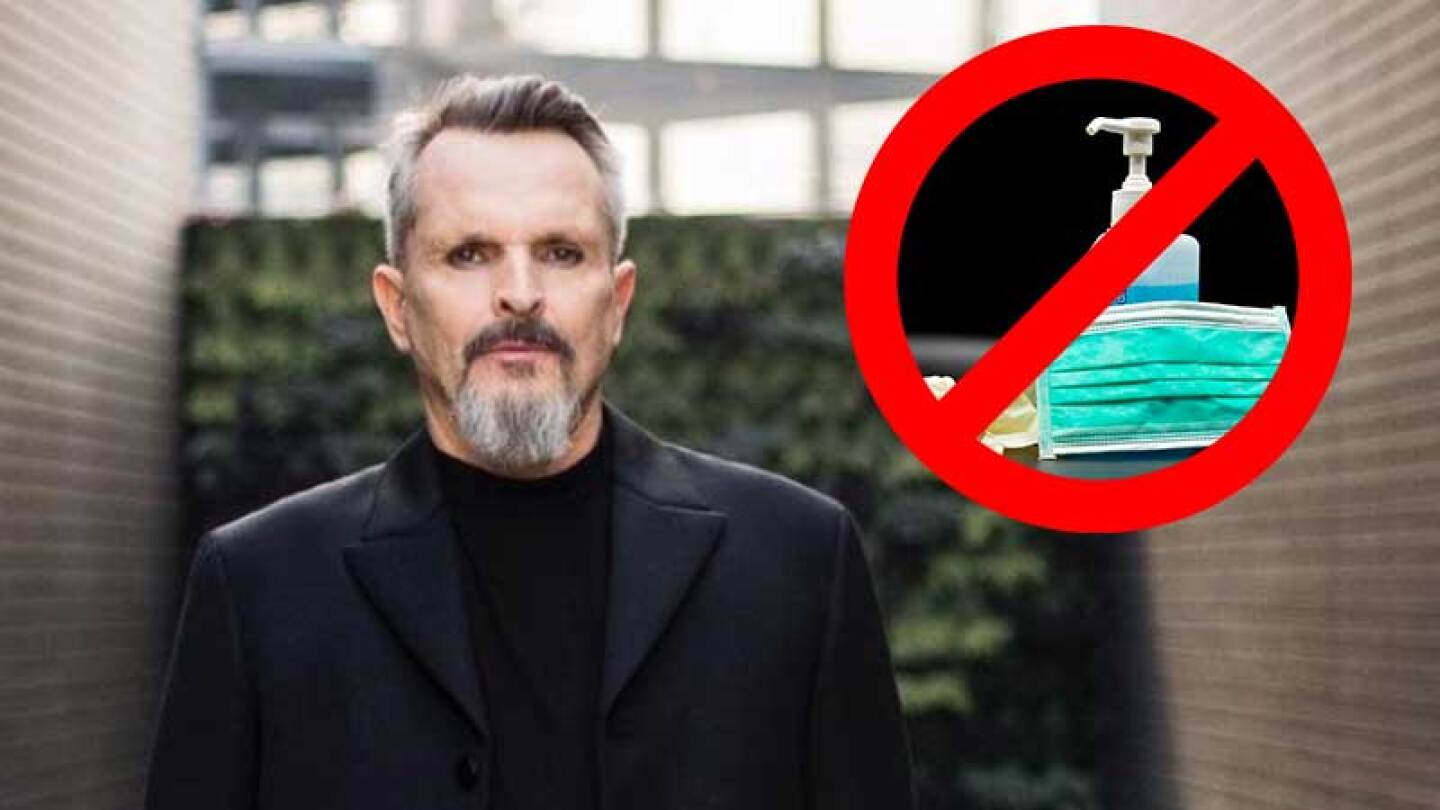 Miguel Bosé no usa gel antibacterial