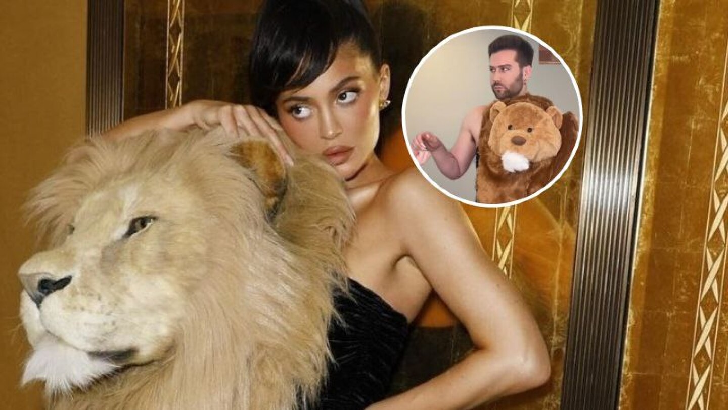 A la Kylie Jenner; tiktoker recrea el famoso vestido con cabeza de león