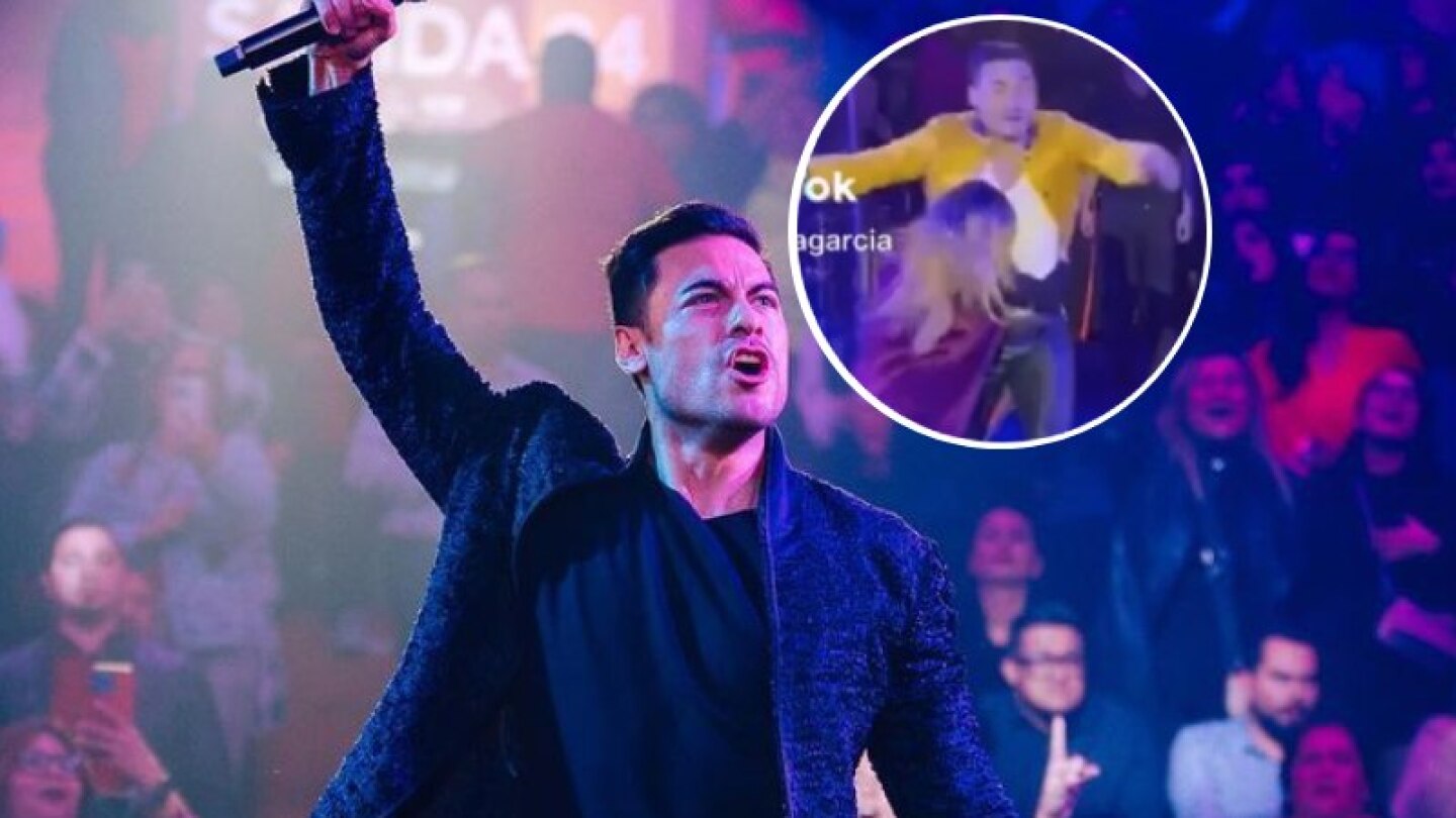 Fan derriba a Carlos Rivera en pleno concierto en Mexicali ¡Se pasó de emocionada!