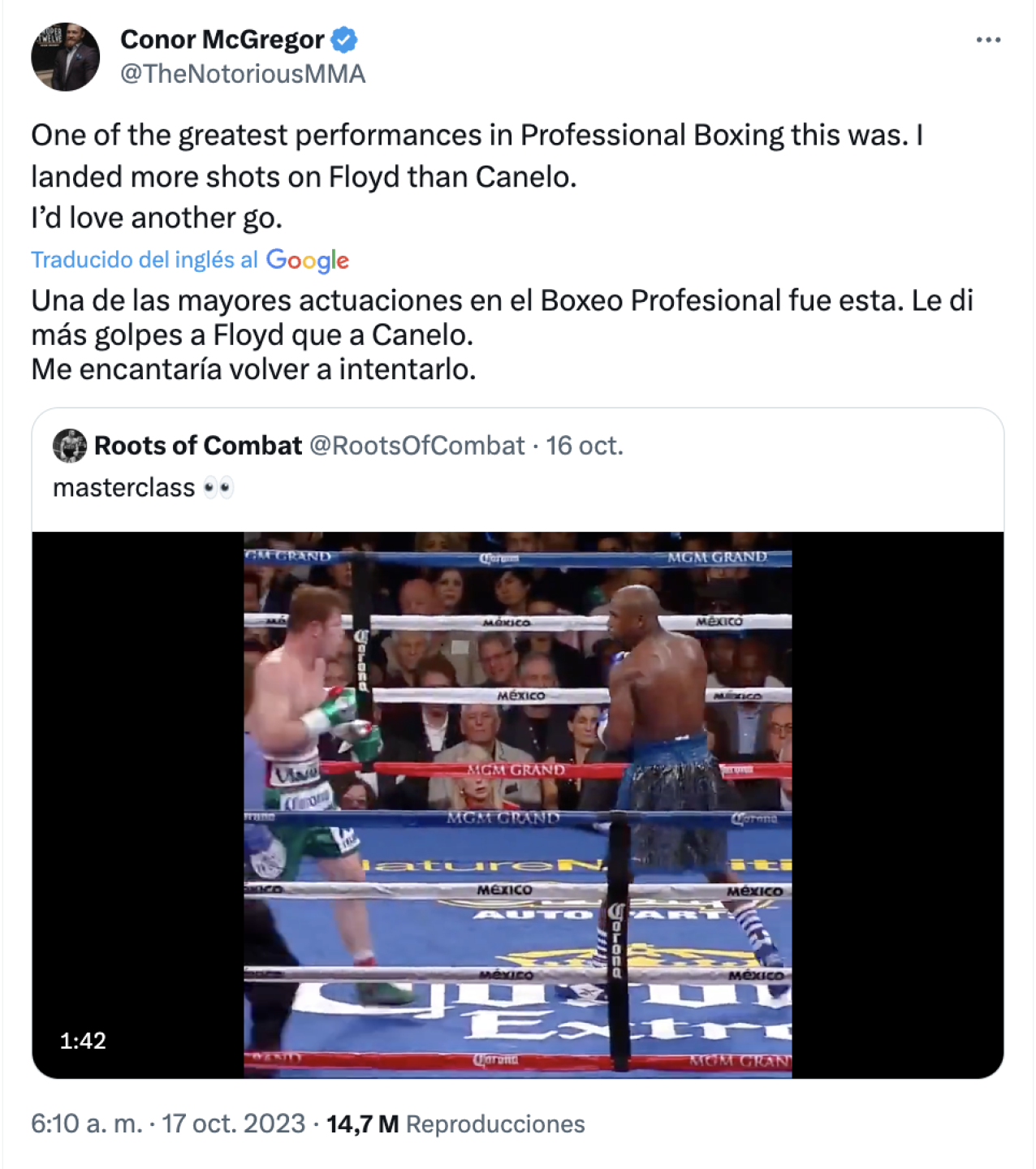 Canelo Álvarez y Conor McGregor