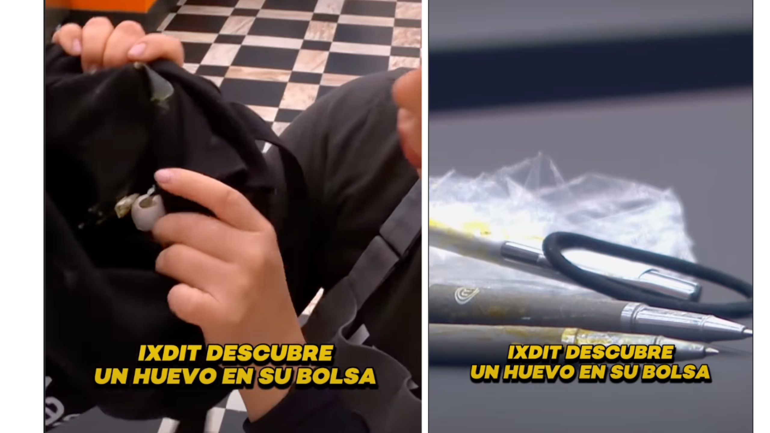 Ixdit tras encuentra el huevo crudo en su mochila