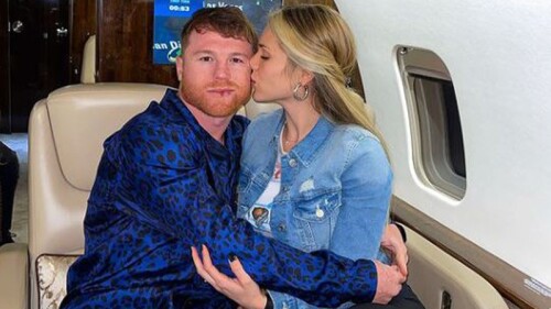 El Canelo y Fernanda Gómez celebran un año de casados en Mykonos