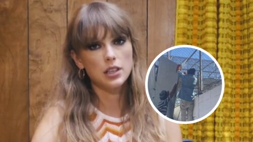 Tapan puente al frente de Taylor Swift