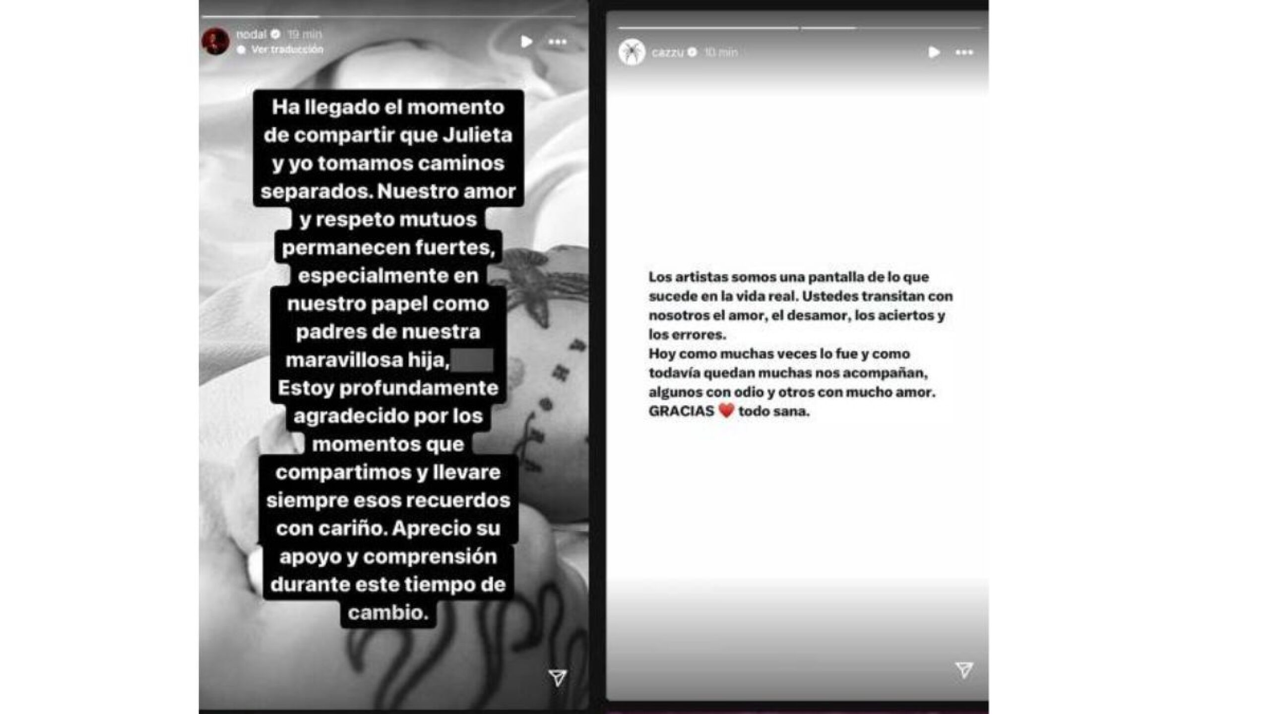 Cazzu y Christian Nodal terminan