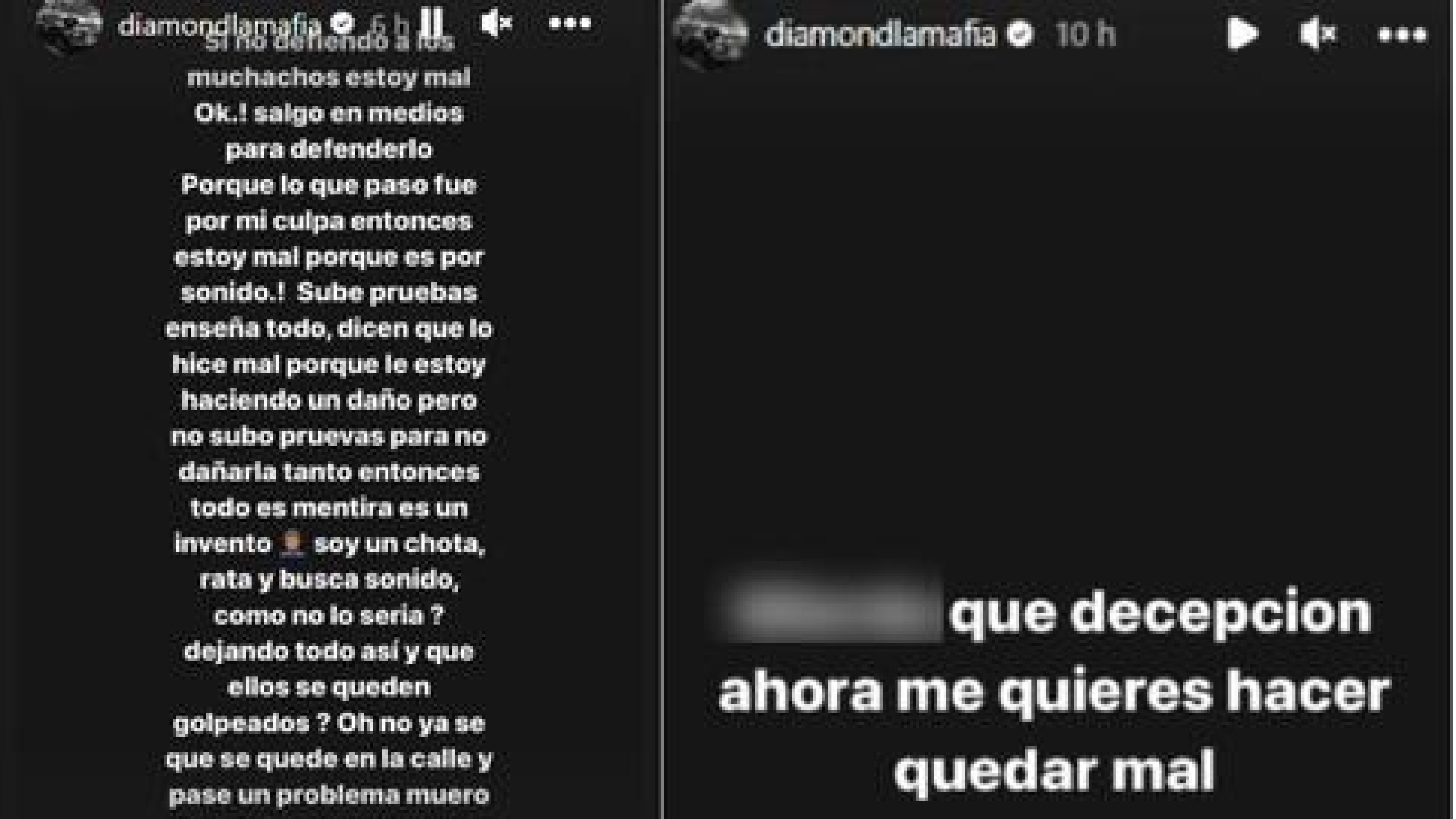 Diamond La Mafia se pronuncia