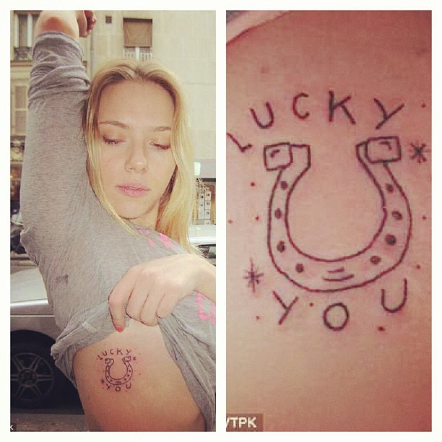 Scarlett Johansson presumió su nuevo tatuaje.