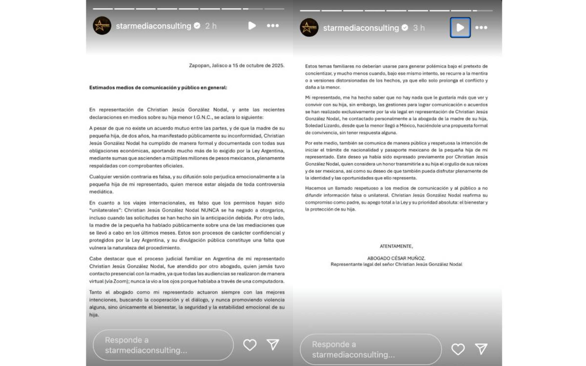 Mensaje de Nodal