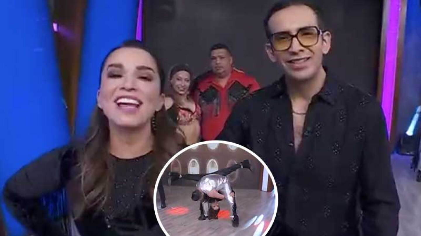 Laura G casi se cae al piso intentando bailar quebradita