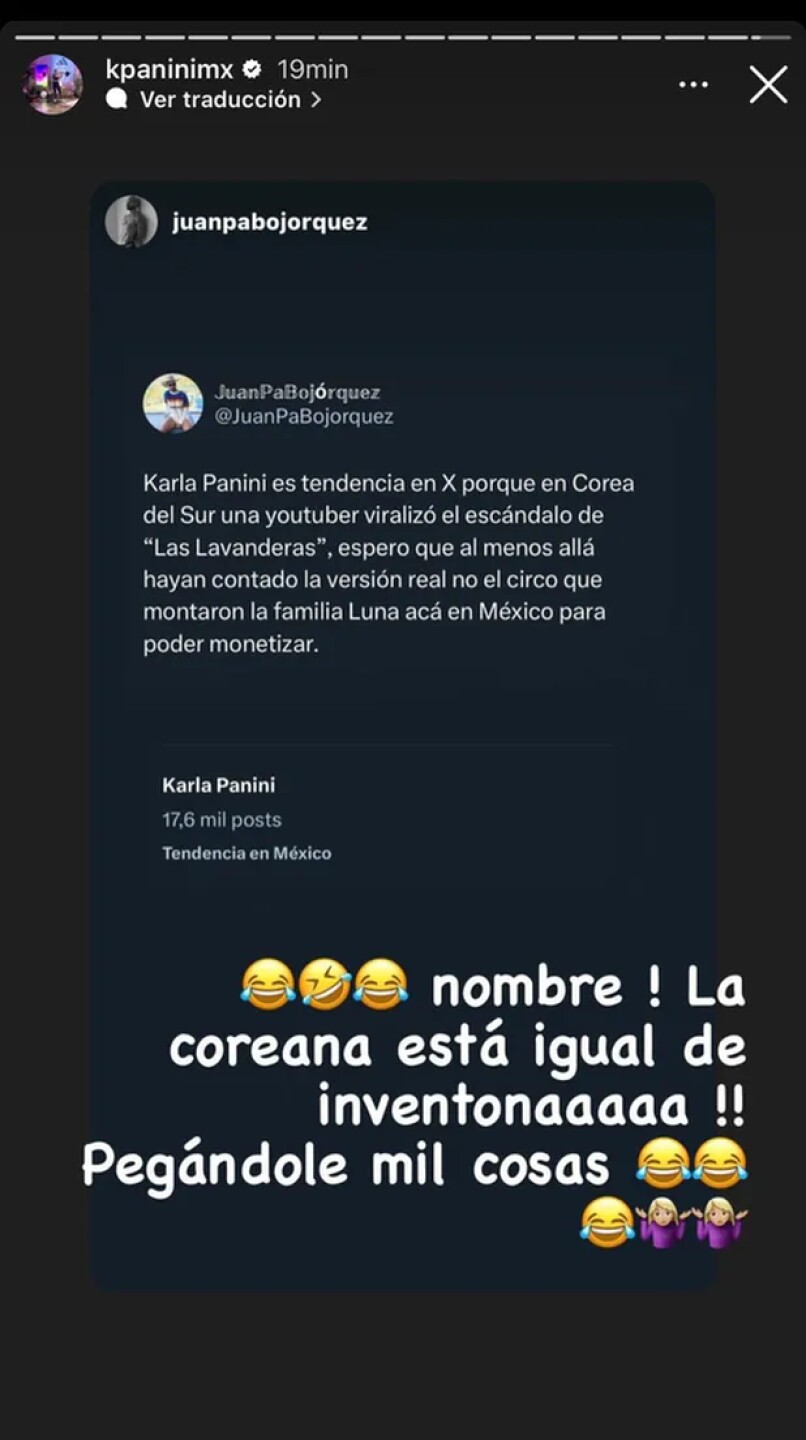 Karla Panini historia contra la coreana
