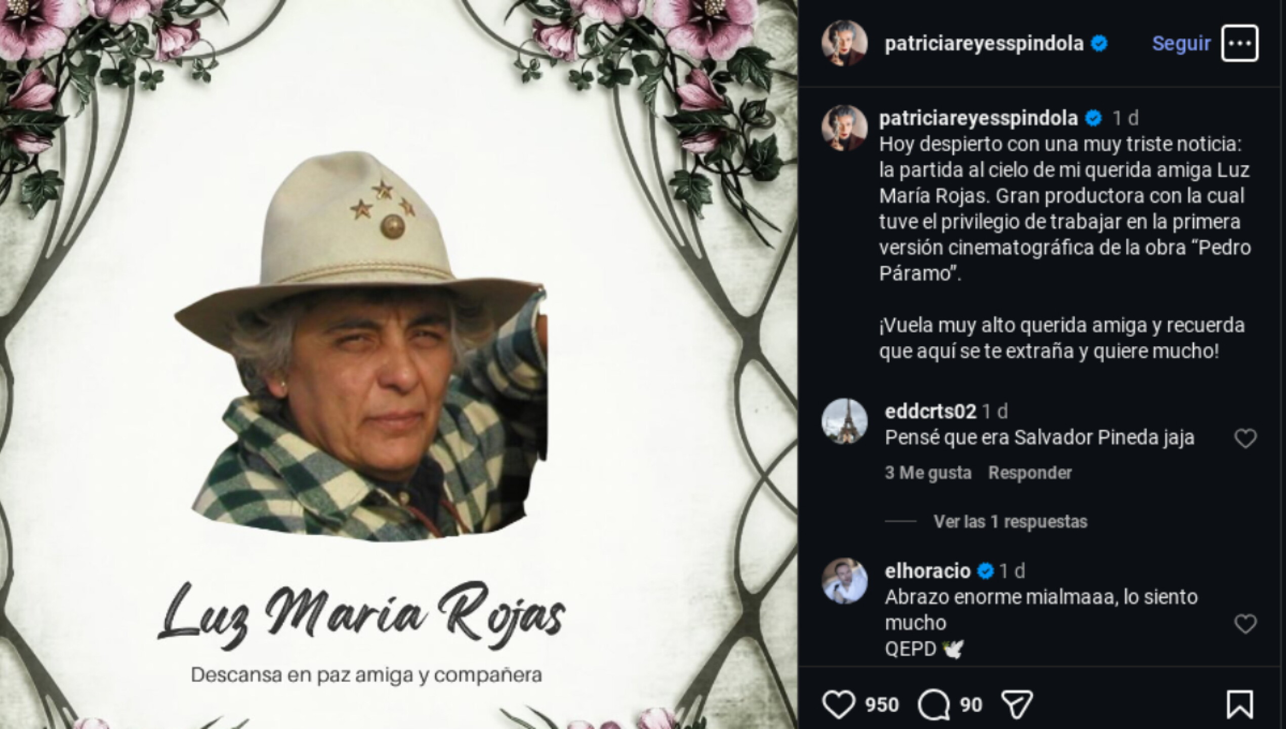 Sam Rojas Rojas And Maria Luz María Rojas, productora detrás de Érase una vez en México, muere ...