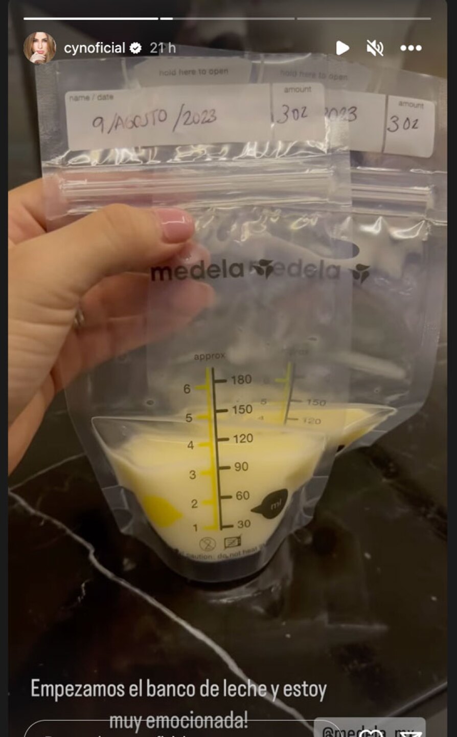 Cynthia Rodríguez y su bebé