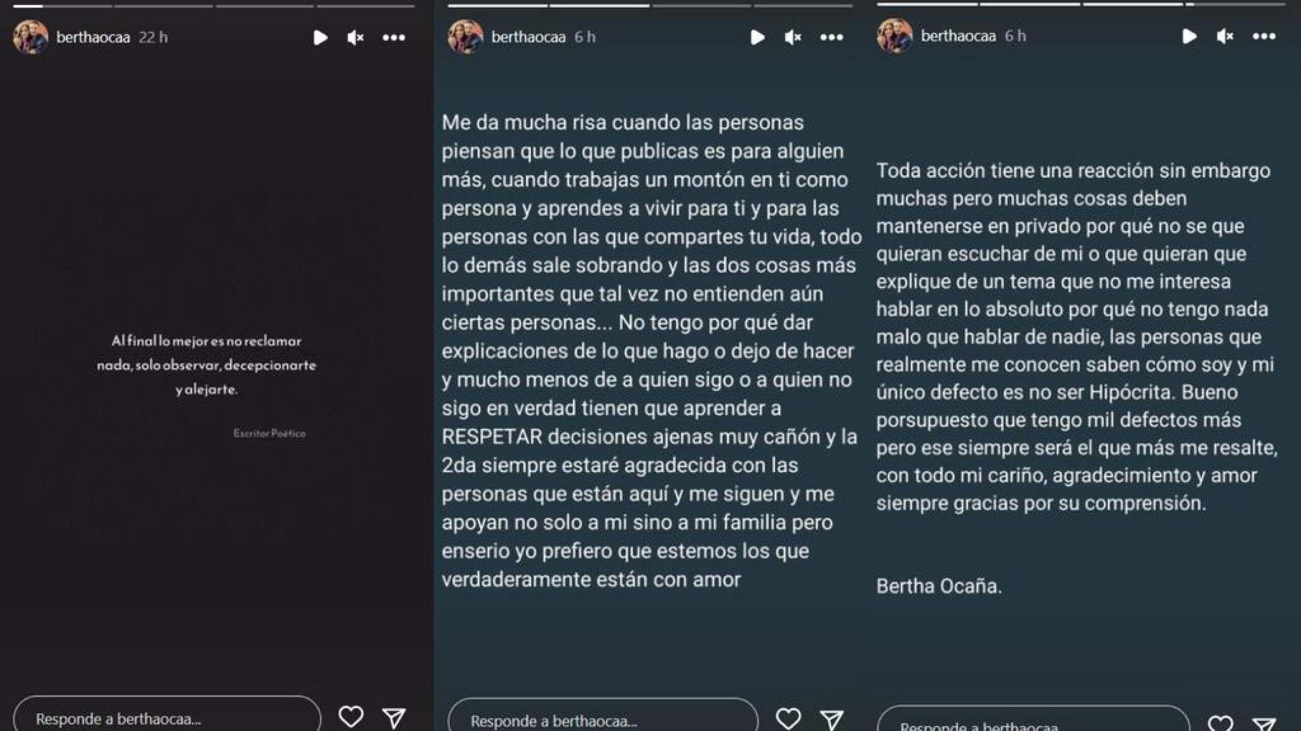 Bertha Ocaña sobre anuncio de romance de su excuñada