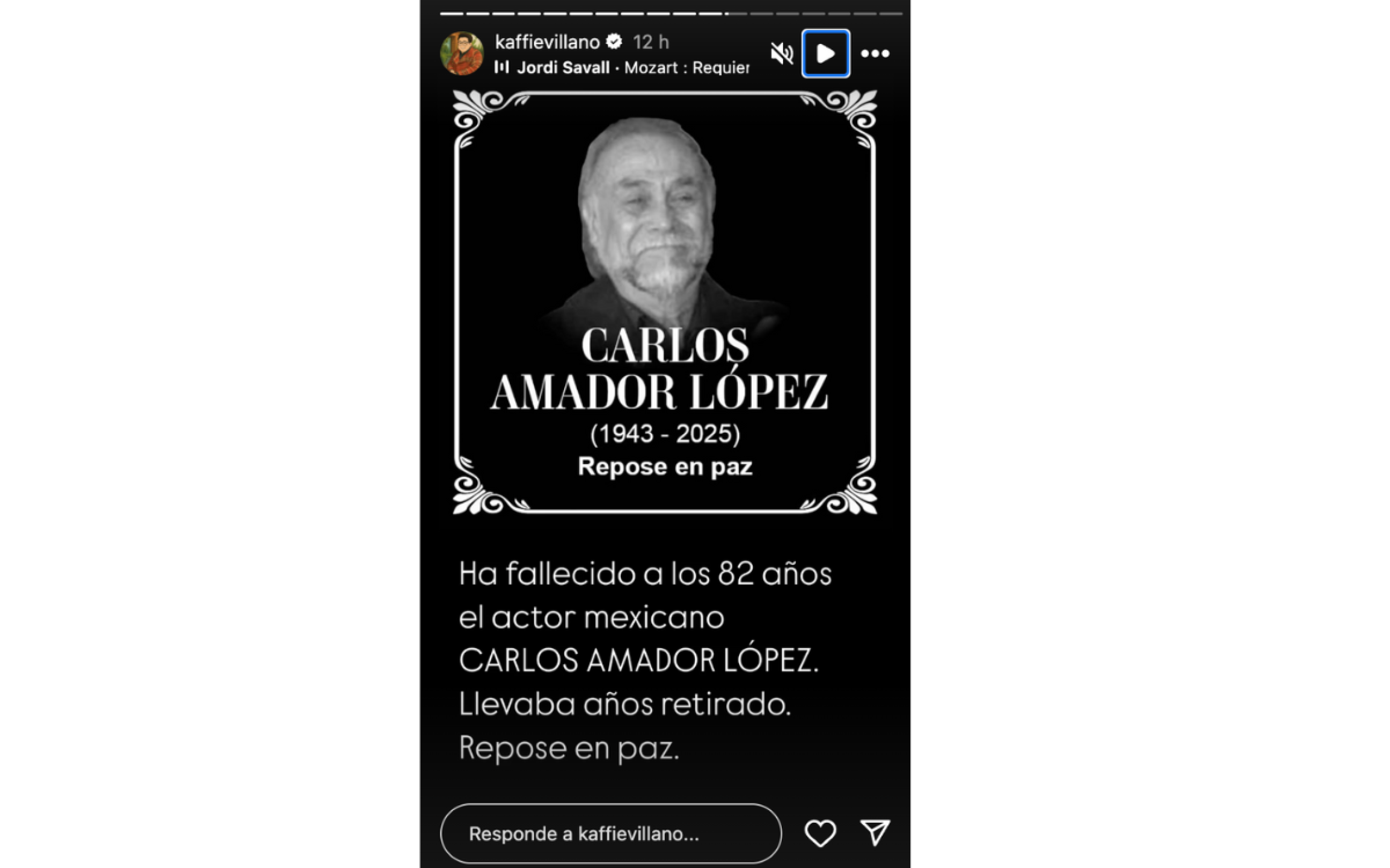 Muere Carlos Amador López
