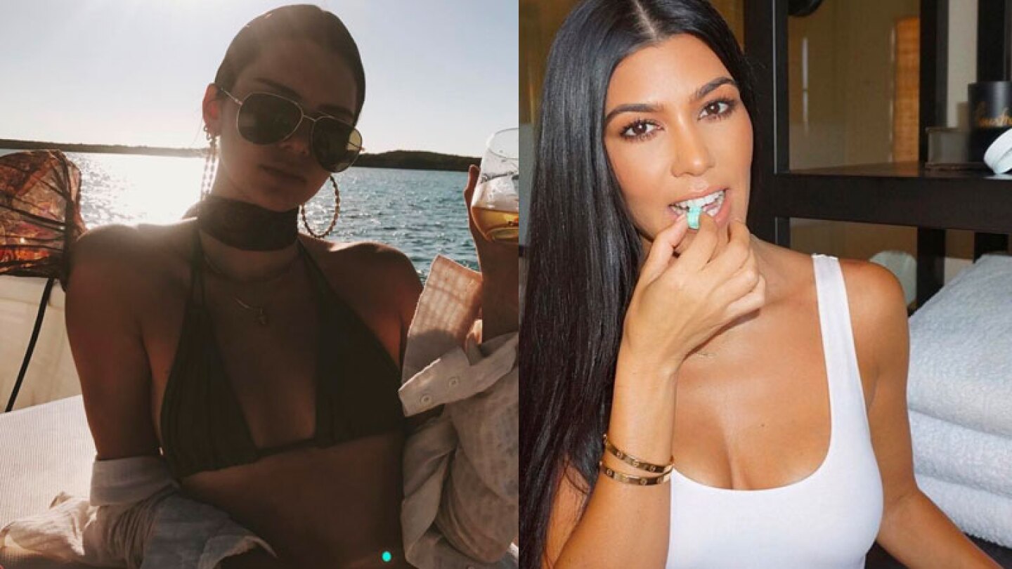 Kendall y Kourtney lo vuelven a hacer y llevan sus cuerpos al límite con descarado hilo dental.