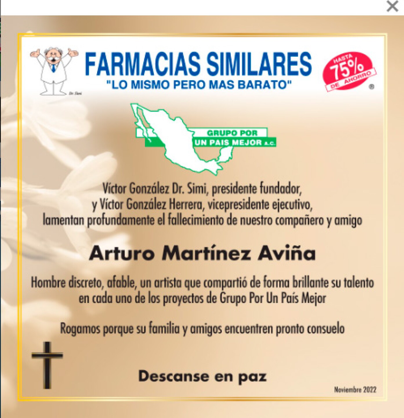 Muere la voz del Dr. Simi, Arturo Martínez Aviña