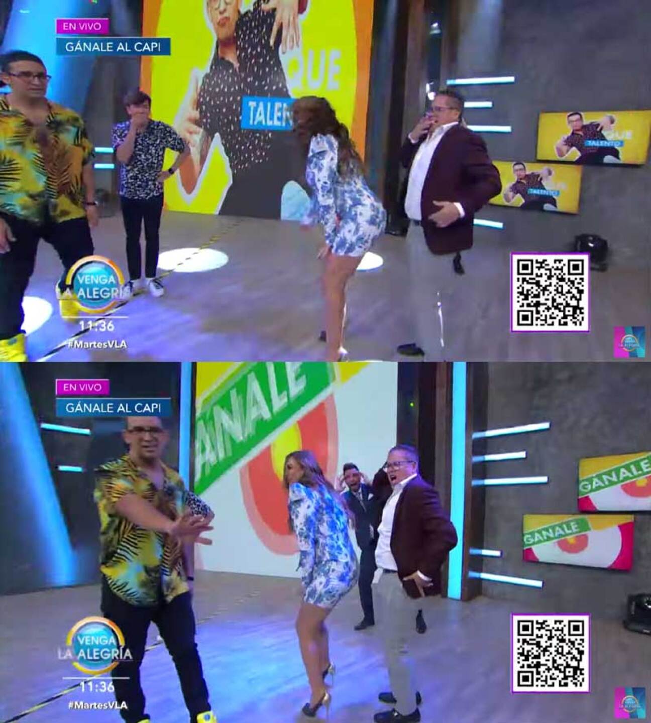 mario bezares y su esposa bailan el gallinazo en venga la alegría con los conductores