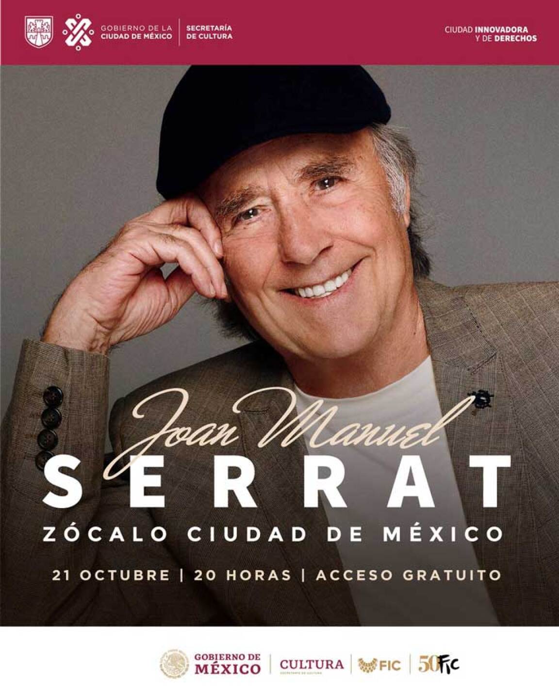 Joan Manuel Serrat cautivafrá a sus fanáticos