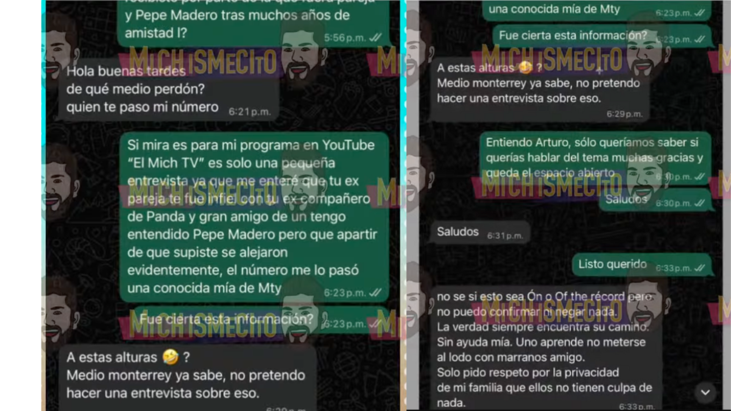 ¿Qué dijo Arturo Arredondo sobre la supuesta infidelidad de su esposa?