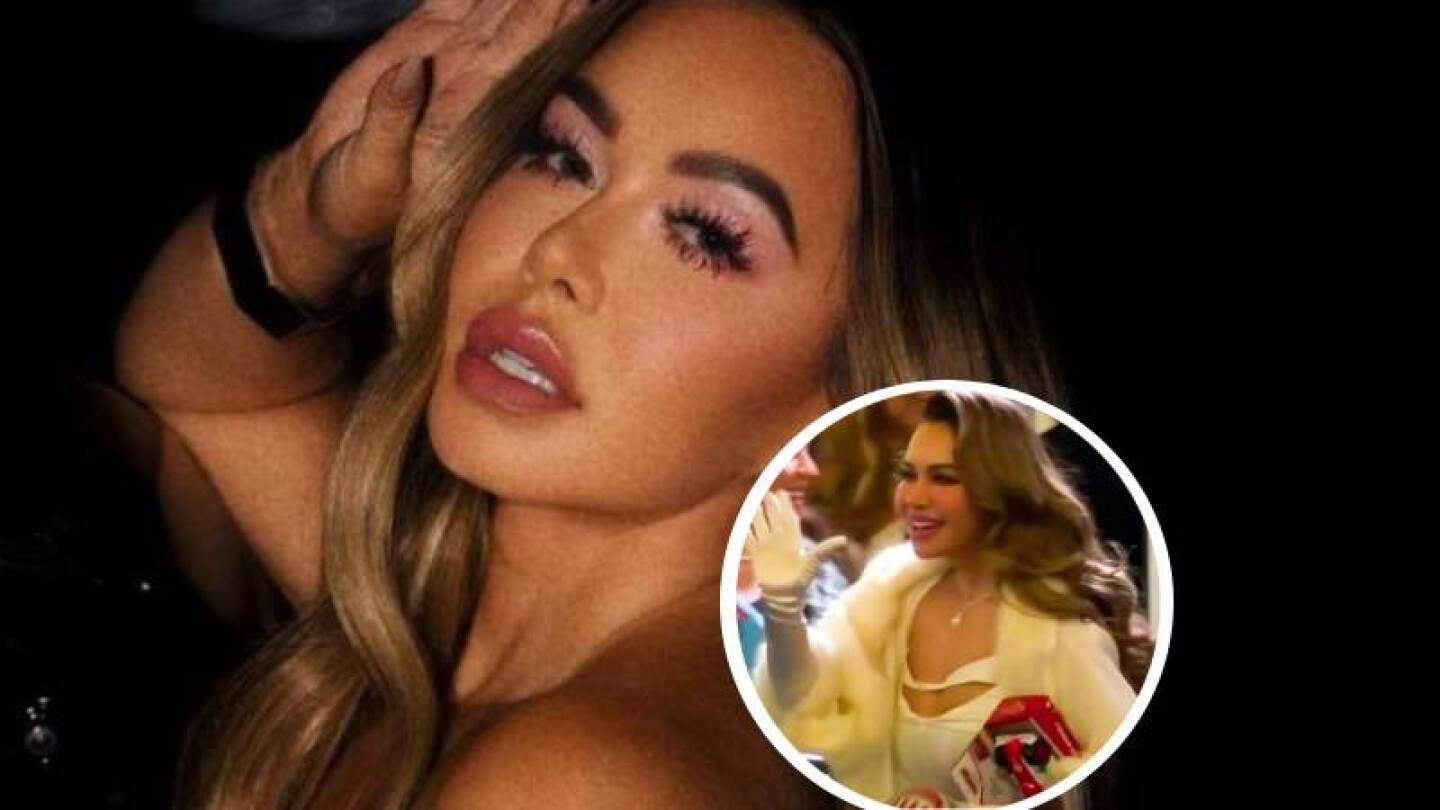 Chiquis Rivera se convierte en Santa Claus y lleva regalos de Navidad a decenas de niños