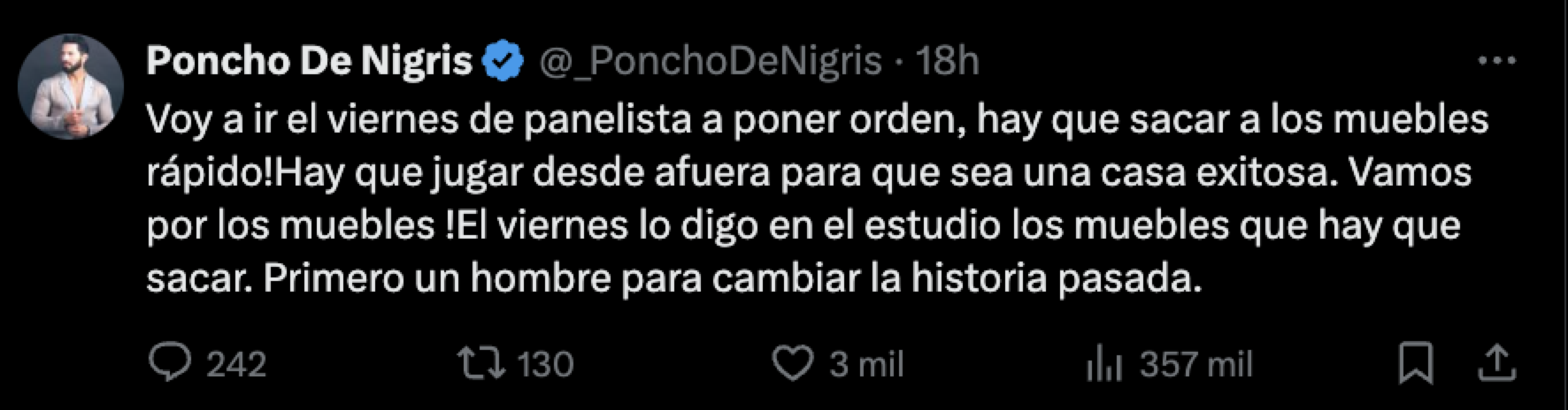 Poncho de Nigris compara a Agustín Fernández con Nicola Porcella en LCDLF: "es un mueble"