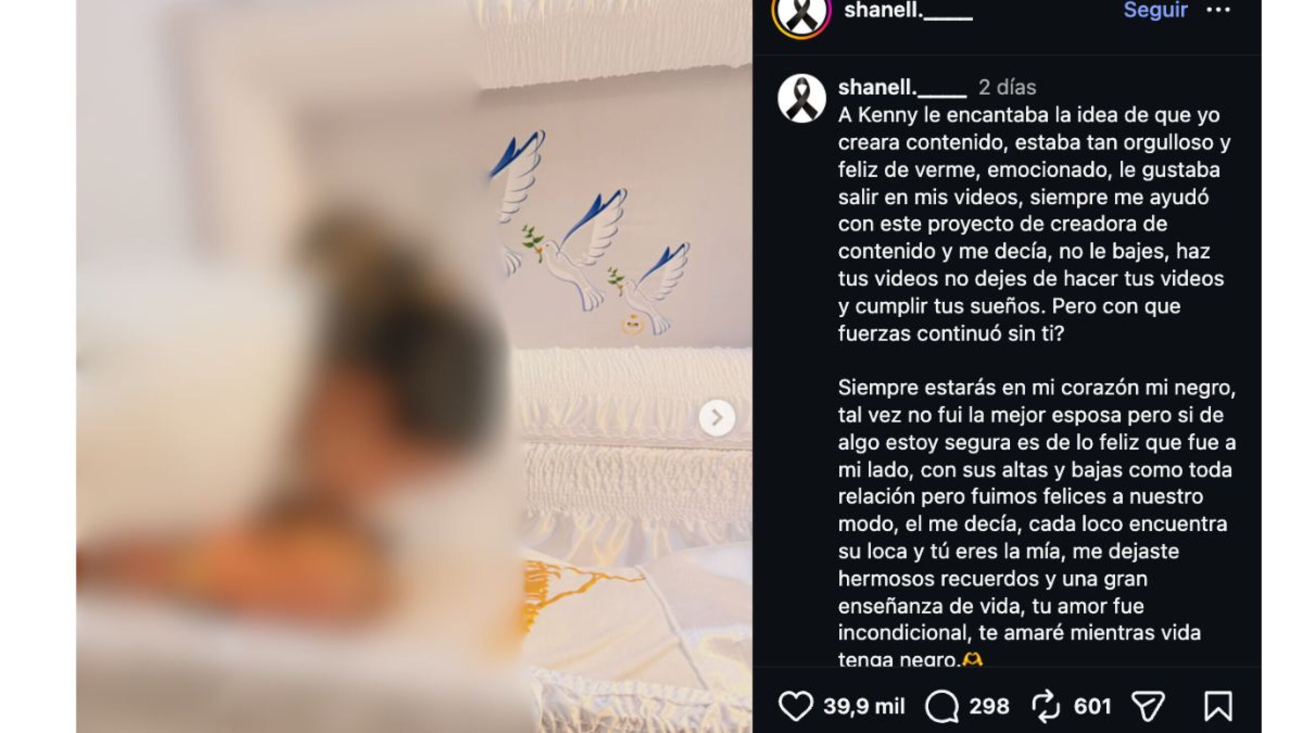 Inlfuencer despide a su esposo