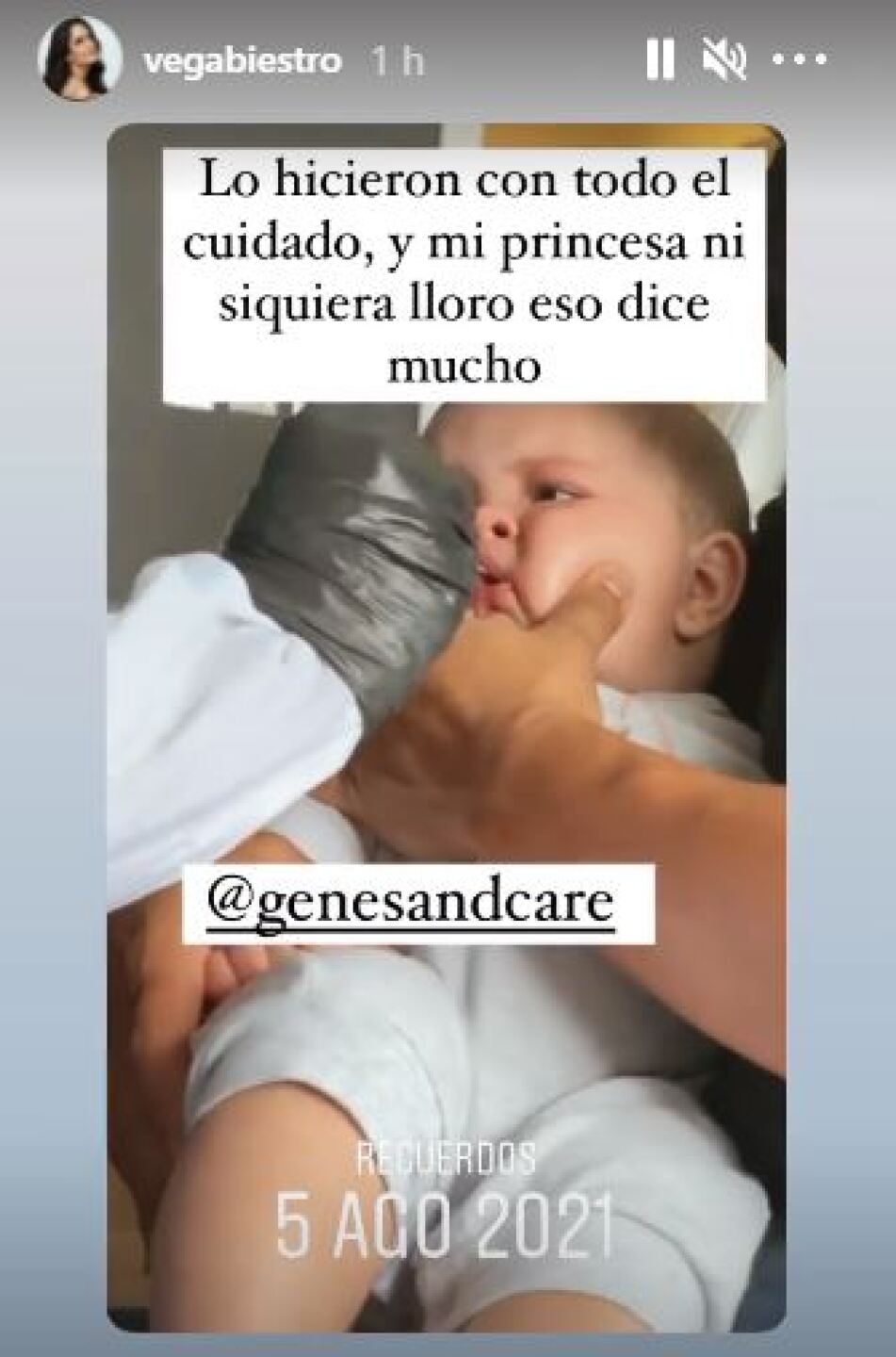 La pequeña se portó muy bien.