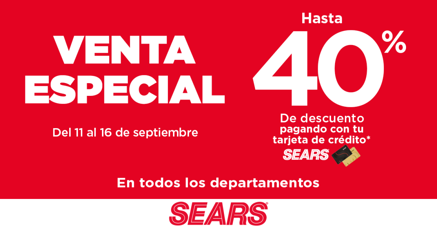 Venta especial Sears del 11 al 16 de septiembre de 2025