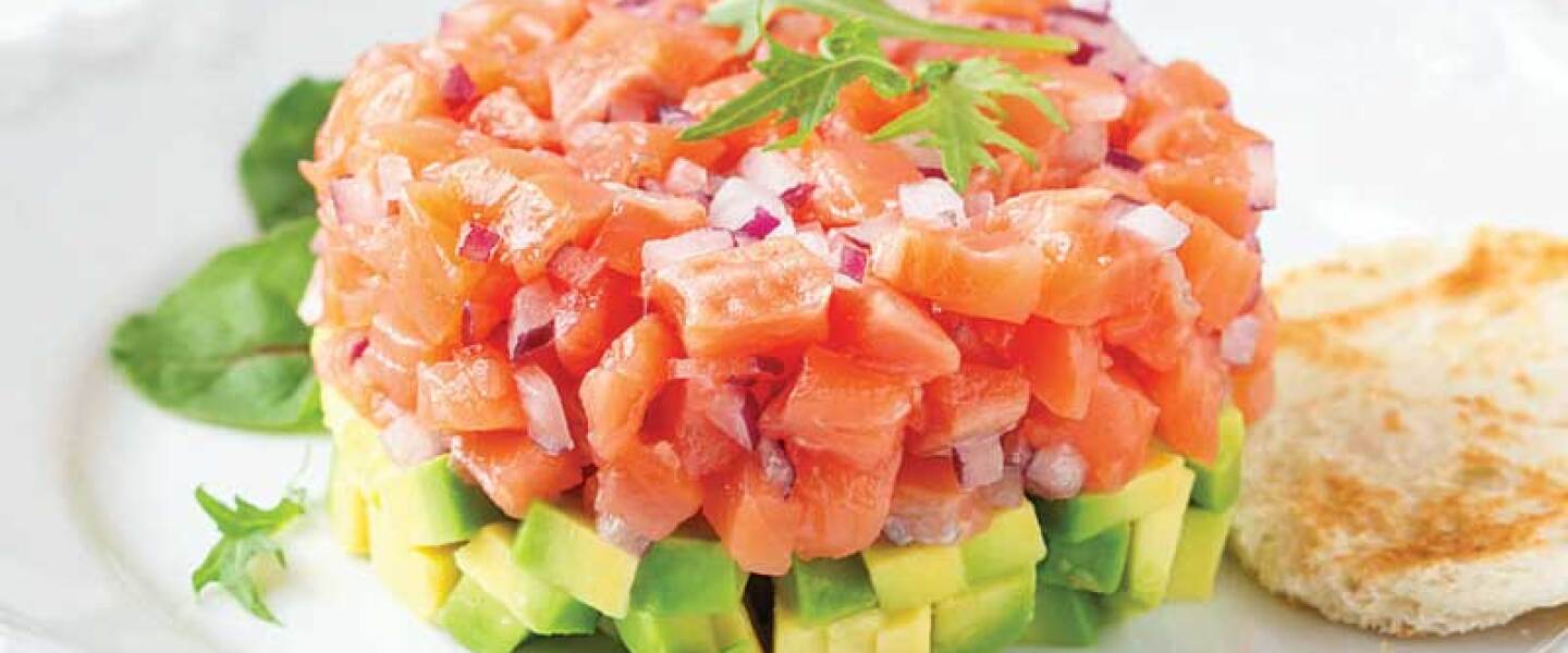 tártara de salmón y aguacate ingredientes