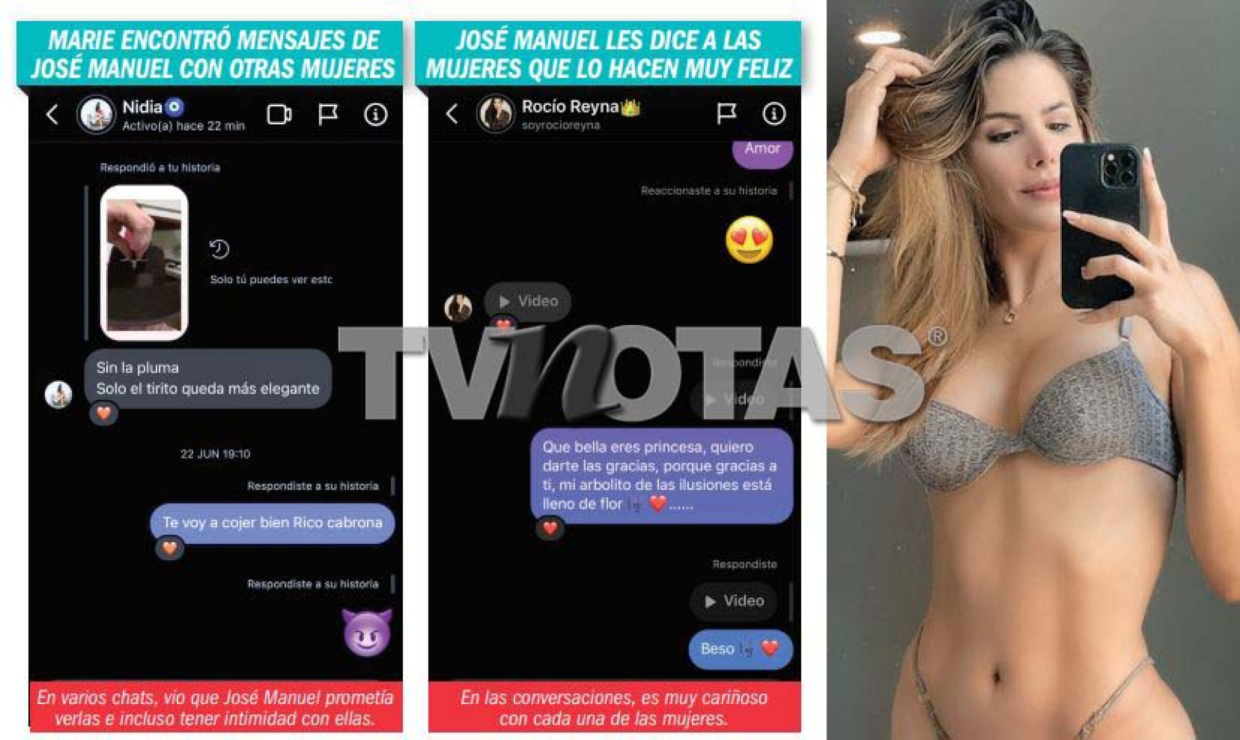 Marie Claire se cansó de las infidelidades de José Manuel Figueroa